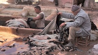 Tanneries Marrakech – Quick Tour [upl. by Yenetruoc]