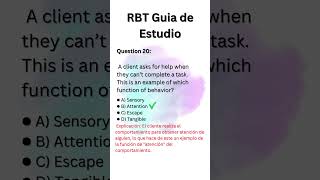 RBT Guia de estudio Practica para el examen [upl. by Fidelis149]