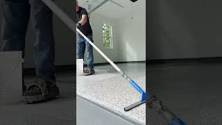 🎧Top Coating a Polyaspartic Vinyl Flake Garage Floor epoxy floor garagefloor satisfying asmr [upl. by Gustafson966]