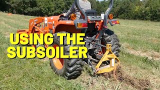 178 Using A Subsoiler Prior to Planting Trees Kubota L3901  Countyline Subsoiler [upl. by Wanda]