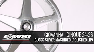 Giovanna Cinque  2426 Inch  Gloss Silver Machined Polished Lip  Wheel Specialists Inc [upl. by Ligetti240]