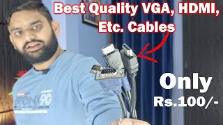 Best Quality VGA amp HDMI Cable For Monitor amp Smart TV  Computer Accessories  Cheapest HDMI Cable [upl. by Eseerahs164]