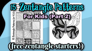 Zentangle Patterns for Kids  Part 2 [upl. by Oilime]