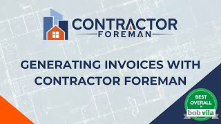 Generating Invoices with Contractor Forema [upl. by Einnalem]