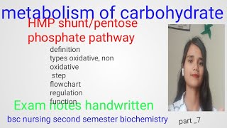 HMP shuntpentose phosphate pathway biochemistry [upl. by Heyes]