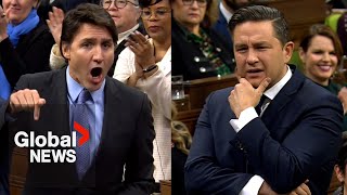 Poilievre claims Trudeau is quotlosing controlquot with quotscreaming and holleringquot while answering question [upl. by Groh]