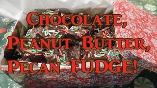 Chocolate Peanut Butter Pecan FUDGE [upl. by Kersten207]