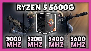 AMD Ryzen 5 5600G RAM Speed Benchmark  3000MHz vs 3200MHz vs 3400MHz vs 3600MHz [upl. by Kendrah]