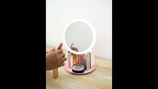 Led vanity mirror adjustable threecolor vanity mirror desktop link is given in description box 👇 [upl. by Titos166]