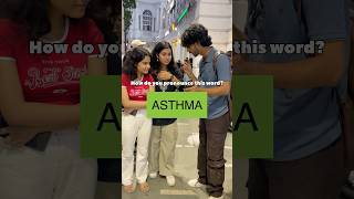 How do you pronounce ASTHMA🤔 shorts [upl. by Rasaec]