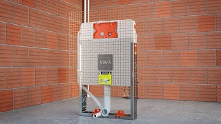 How to install VitrA VFix Prime 8 cm Concealed Cistern for a masonry wall [upl. by Eugnimod]