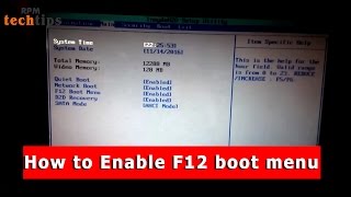 How to Enable F12 Boot Menu [upl. by Avilla]