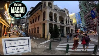 🇲🇴 Walking MACAU Streets at Night Rua do Campo 水坑尾街 [upl. by Aime]