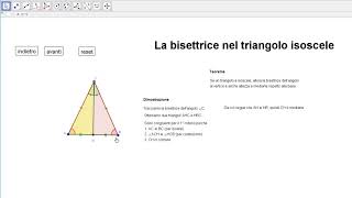 La bisettrice nel triangolo isoscele [upl. by Arno]