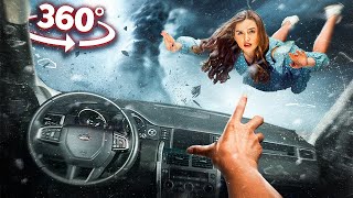 360° CAR IN TORNADO AND STORM EXPERIENCE WITH GIRLFRIEND VR 360 Video 4k ultra hd [upl. by Emmalyn785]