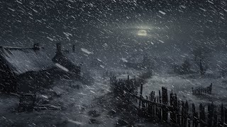 Frozen Winter Blizzard In Abandoned Village  Heavy Snowstorm amp Howling Wind  Cold winter air [upl. by Eussoj]