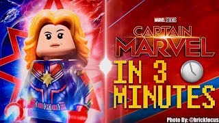 MARVELS Captain Marvel In 3 Minutes LEGO STOP MOTION [upl. by Annaeg]