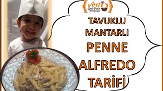 Tavuklu mantarlı ALFREDO SOSLU PENNE makarnanın bir tık ötesi Şef Ahmet TOPAL sesli anlatım [upl. by Ahsilrac222]