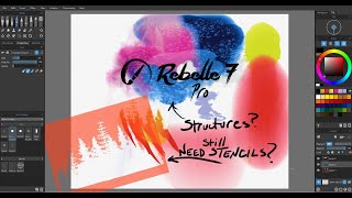 Rebelle 7 Pro How to use Structures vs Stencils vs Selection Tool [upl. by Etnaik]