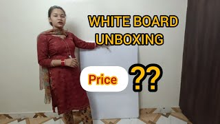 WHITEBOARD UNBOXINGPRICE AND SIZEunboxing whiteboardtrending viralvideo [upl. by Yssirc]