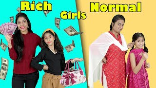 Rich Girl Vs Normal Girl  Comedy Video  Paris Lifestyle [upl. by Nennek]