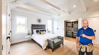 DIY Bedroom Renovation From A to Z With Engineered Hardwood to Custom Closets [upl. by Hausmann]