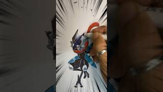 How to draw Ash Greninja  Shiny Pokemon vuphanvn art drawing pokemon shiny fyp ashgreninja [upl. by Airotciv]