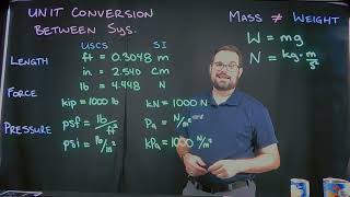 Week 2 Lesson 6 Unit Conversion between USCS and SI [upl. by Yecac630]