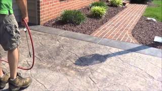 Stamped Concrete Sealer [upl. by Ahsiekan]