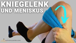 Kniegelenk  Mobilisation bei Meniskus Schmerzen  Meniskus Übungen  Mein Physio [upl. by Naras]