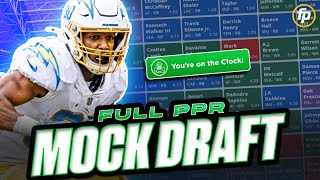 Live PPR Mock Draft  Fantasy Football PickbyPick Strategy  Sleepers Studs and Busts 2023 [upl. by Balkin]