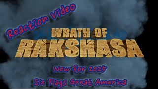 REACTION Wrath of Rakshasa  New for 2025 Dive Coaster at Six Flags Great America [upl. by Lesser]