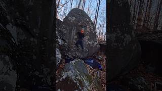 The Kessel Run V4 at Haycock Mountain bouldering outdoors climbing rockclimbing [upl. by Lleunamme]