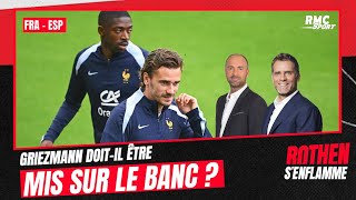 FranceEspagne  Dugarry mettrait Griezmann sur le banc Rothen pas daccord [upl. by Nelav283]