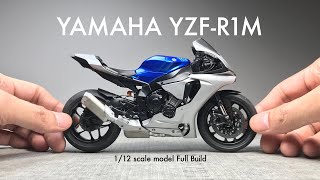 Building Tamiya 112 Yamaha YZFR1M Scale Model [upl. by Cale]