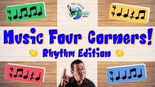 Four Corners Game Classroom Brain Break  Rhythm Edition [upl. by Drof]