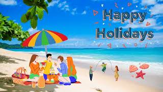 Enjoy your Holiday Happy Holiday card making in canva Haliday card bnany Ka asan tariqa in canva [upl. by Rehpotsihc]