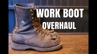 Viberg Boot Resole  Train Conductors Boots Get a Makeover [upl. by Drareg288]