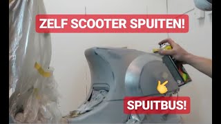 ZELF JE SCHADE VESPA SPUITEN IN JE GARAGESCHUURBOX 6 Twinstv [upl. by Ree]