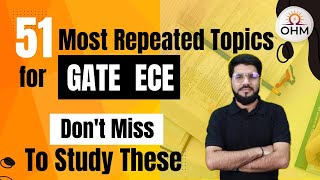 GATE ECE  51 Most Repeated Topics  Dont Miss to Study These  gate2025 gatepreparation [upl. by Malinowski643]