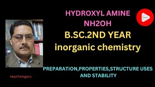 NH2OHhydroxylamineinorganicchemistrybsc2ndyearchemistry [upl. by Ping]