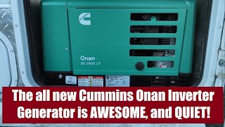 New QUIET Onan Cummins RV Generator  QG 2500i LP 25HGLAA8304A [upl. by Philemon]