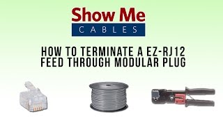 How to Terminate a EZRJ12 and EZRJ11 Feed Through Modular Plug  Round Cable 563 [upl. by Fife]