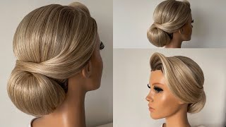 Wedding hairstyle Smooth clean low bun [upl. by Uehttam125]