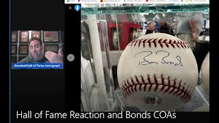 Hall of Fame Ballot Reaction and Barry Bonds Autograph COAsThe Good The Bad and The UGLY [upl. by Mirielle645]