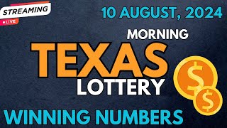 Texas Morning Lottery Results For  10 Aug 2024  Pick 3  Daily 4  All or Nothing  Powerball [upl. by Fortier312]