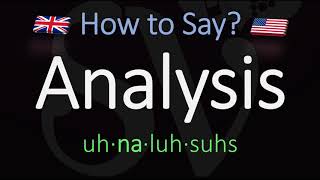 How to Pronounce Analysis CORRECTLY Meaning amp Pronunciation [upl. by Ostraw]