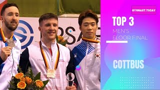 Top 3 in Mens Floor Final  2024 Cottbus Gymnastics Apparatus World Cup [upl. by Oigufer]