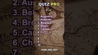 Geographie nom des pays II pourtoi quiz videoviral quiztime [upl. by Notelrahc]