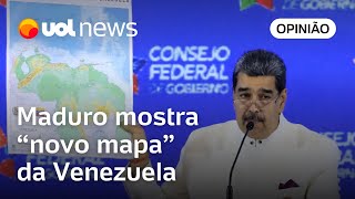 Maduro divulga novo mapa da Venezuela com parte da Guiana Josias Está querendo provocar [upl. by Sseb713]